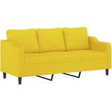  3-dijelni set sofa s jastucima svjetložuti od tkanine | shoptok.hr