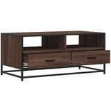 vidaXL Stolić za kavu smeđa boja hrasta 100x50x45 cm od drva i metala | shoptok.hr