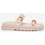 Boto Women's sandals with straps and gold buckles light beige Selana | shoptok.hr