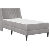  Okvir kreveta s madracem Svijetlo siva 90 x 190 cm Baršun | shoptok.hr