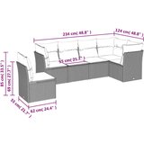 vidaXL 7-dijelni set vrtnih sofa od poliratana s jastucima smeđi | shoptok.hr