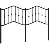  Metalno zamjensko uzglavlje crno 135 cm | shoptok.hr