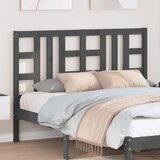  Uzglavlje za krevet sivo 141 x 4 x 100 cm od masivne borovine | shoptok.hr