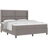  Krevet s opruga kutije Sivo-smeđa 200 x 180 cm tkanina | shoptok.hr