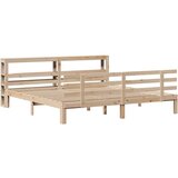  Okvir kreveta s uzglavljem 180 x 200 cm masivna borovina | shoptok.hr