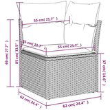 vidaXL 7-dijelni set vrtnih sofa od poliratana s jastucima smeđi | shoptok.hr