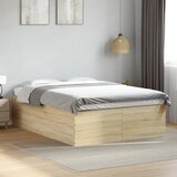Furnova Posteljni okvir sonoma hrast 140x200 cm inženirski les, (21939962) | Shoptok.si