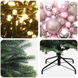  Umjetno božićno drvce s kuglicama 240 cm 300 LED lampica | shoptok.hr