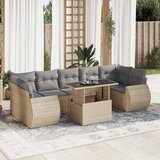 vidaXL 8-dijelni set vrtnih sofa od poliratana s jastucima bež | shoptok.hr