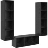 vidaXL Komplet TV omaric 3 pcs Črna Orehovina Konstruiran les, (5000132290) | Shoptok.si