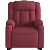  Električni masažni naslonjač na podizanje od tkanine boja vina | shoptok.hr