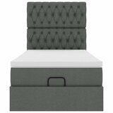  Otomanski krevet s madracem tamnosivi 90x200 cm tkanine | shoptok.hr