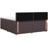  Boxspring krevet s madracem Tamno smeđa 140 x 200 cm Tkanina Slike