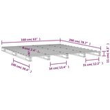 Krevet od paleta bijeli 160 x 200 cm od masivne borovine | Eponuda.com