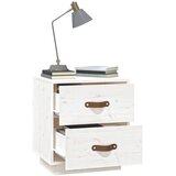  Noćni ormarići 2 kom bijeli 40 x 34 x 45 cm od masivne borovine | shoptok.hr