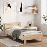 Maison Chic Posteljni okvir - Enojna postelja - Postelja za odrasle z vzglavjem sonoma hrast 75x190 cm inž. les-J16409, (21764823) | Shoptok.si