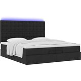 vidaXL Otomanski okvir kreveta s madracima crni 200x200cm od tkanine | shoptok.hr