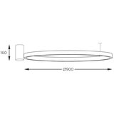 Zuma line 89429-90BK - led stropna svetiljka horik LED/40W/230V 3000/4000/6000K | Eponuda.com