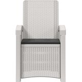  Ležaljka za vrt s izgledom ratana 2 pcs Bijela i antracit PP | shoptok.hr