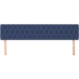  Posteljno vzglavje 2 kosa modro 100x7x78/88 cm blago, (20793072) | Shoptok.si