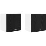 Viseći ormarić 2 pcs Crni hrast i bijela 40 x 31 x 40 cm | shoptok.hr