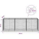  Gabion s žicom debljine 3,5 mm i mrežom 5x10 cm 300x100x100 cm | shoptok.hr