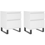 Maison Chic Dvo delni komplet Nočne omarice - Nočne mize bela 40x35x50 cm inženirski les, (21688008) | Shoptok.si