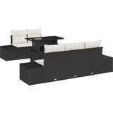  vrtna kavčna garnitura Set 6 Rjava Poli ratan, (22065138) | Shoptok.si