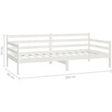  Dnevna postelja z vzmetnico 90x200 cm bela trdna borovina, (20646668) | Shoptok.si