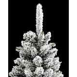 vidaXL Ozka umetna novoletna jelka s snegom 240 cm PVC in PE | Shoptok.si