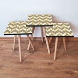 Hanah home 3Shp137 - cream creamgreygold nesting table (3 pieces) | ePonuda.com
