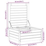  Vrtni tabure 62 x 63,5 x 32 cm od impregnirane borovine | shoptok.hr