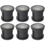 QAZQA Set van 6 dimbare buiten grondspots zwart IP65 incl LED - Delux Honey Cene