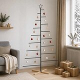  Metalno božićno drvce sa stalkom KUOPIO 210 cm Čelik Crna | shoptok.hr