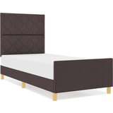 vidaXL Postelja Rjava 90x200 cm Tkanina, (22052885) | Shoptok.si