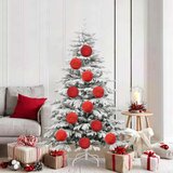  Set Božićnih Ukrasnih Kuglica 9 pcs Crvena Cijene