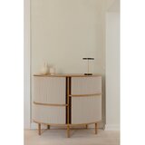 UMAGE bež/naravna omarica v hrastovem dekorju z drsnimi vrati 120x100x50 cm audacious – | Shoptok.si