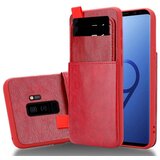 Cadorabo Case, združljiv s Samsungom v divji češnjevi rdeči barvi - zaščitni pokrov iz silikona TPU in imitacijo usnja, z režami za predal in izvlečeno kartico, (20583899) Cene