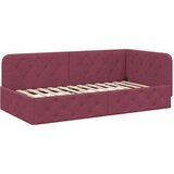 vidaXL Kutni okvir kreveta Vinska crvena 100 x 200 cm tkanina | shoptok.hr