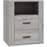  Noćni ormarić siva boja hrasta 50x36x60 cm konstruirano drvo | shoptok.hr
