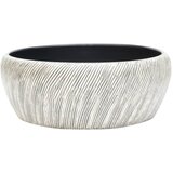 Nadgradni umivaonik crno-sivi okrugli Φ 41 x 14 cm keramički | Eponuda.ba