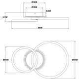 Globo 48039-30 - led plafonsko svetlo loretta LED/30W/230V, prečnik 33x50 cm, crna | Eponuda.com