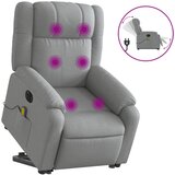 vidaXL Električni masažni naslanjač s funkcijo vstajanja svetlo siv, (20926757) | Shoptok.si