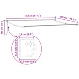 vidaXL Avtomatska retraktibilna tenda Črna 450x300 cm, Zamenjava tkanine za tenda 4.5x3 m okvir Črna | Shoptok.si
