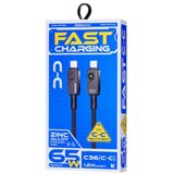 Remax Kabl Swift Fast charging braided data cable 1.2M C36 65W(C-C) crni | ePonuda.com