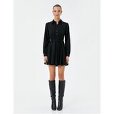 Koton Mini Balloon Sleeve Dress with Flounce, Belted Waist, Buttons | Shoptok.si
