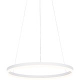 QAZQA Dizajnerska viseča svetilka bela 60 cm z LED 3-stopenjsko zatemnitvijo - Anello | Shoptok.si