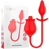 Melanie - 2u1 pokretni jezični klit vibrator (crvena)