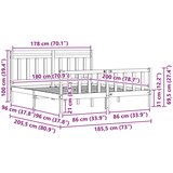  Okvir za krevet 2 pcs Vosak smeđa 180 x 200 cm | shoptok.hr