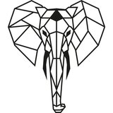 Wallity Zidna dekoracija Elephant, 45x52 cm, 1.5 mm, Crna Cene